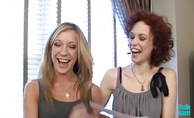 Justine Joli & Amy Brooke laughing and getting to know one another with Q&A
